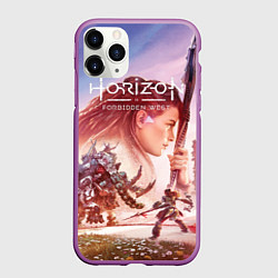 Чехол iPhone 11 Pro матовый Элой Horizon Forbidden West DE, цвет: 3D-фиолетовый