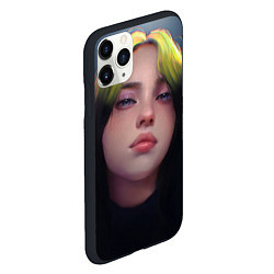 Чехол iPhone 11 Pro матовый Billie Eilish: Рисунок, цвет: 3D-черный — фото 2