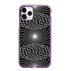 Чехол iPhone 11 Pro матовый Абстракция Вихря, цвет: 3D-фиолетовый