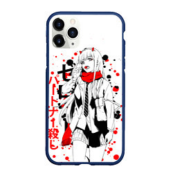 Чехол iPhone 11 Pro матовый Darling in the Franxx 02, цвет: 3D-тёмно-синий