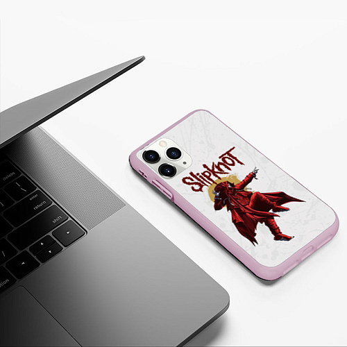 Чехол iPhone 11 Pro матовый SLIPKNOT СЛИПКНОТ Z / 3D-Розовый – фото 3
