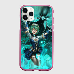 Чехол iPhone 11 Pro матовый Сахароза Genshin Impact Геншин Импакт Z, цвет: 3D-малиновый