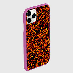 Чехол iPhone 11 Pro матовый Лавовые разводы, цвет: 3D-фиолетовый — фото 2