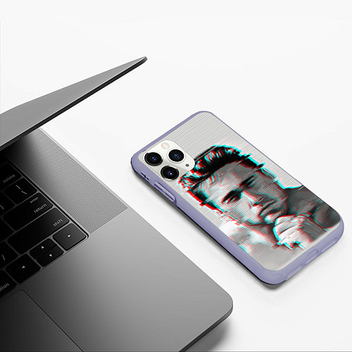 Чехол iPhone 11 Pro матовый Billie Herrington Gachimuchi / 3D-Светло-сиреневый – фото 3