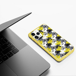 Чехол iPhone 11 Pro матовый Привидения, цвет: 3D-желтый — фото 2