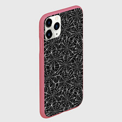 Чехол iPhone 11 Pro матовый Паутина, цвет: 3D-малиновый — фото 2