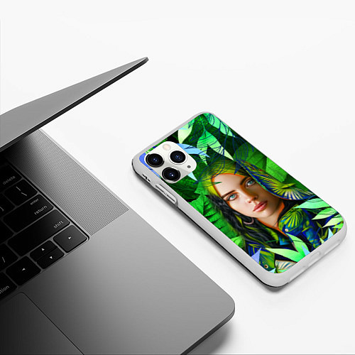 Чехол iPhone 11 Pro матовый BILLIE EILISH БИЛЛИ АЙЛИШ Z / 3D-Белый – фото 3