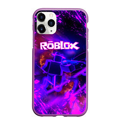 Чехол iPhone 11 Pro матовый MUSIC ROBLOX РОБЛОКС Z, цвет: 3D-фиолетовый