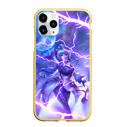 Чехол iPhone 11 Pro матовый Genshin Impact Геншин Импакт Z, цвет: 3D-желтый