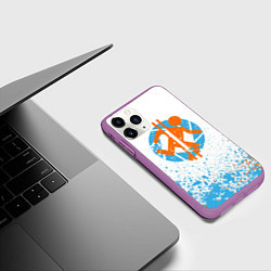 Чехол iPhone 11 Pro матовый PORTAL 2, цвет: 3D-фиолетовый — фото 2