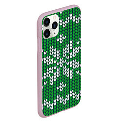 Чехол iPhone 11 Pro матовый Снежинка, цвет: 3D-розовый — фото 2