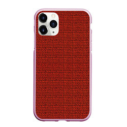 Чехол iPhone 11 Pro матовый Красная вязь, цвет: 3D-розовый