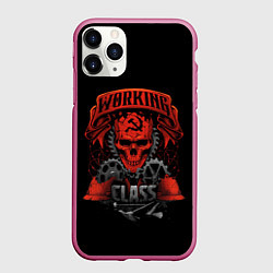 Чехол iPhone 11 Pro матовый РАБОЧИЙ КЛАСС, цвет: 3D-малиновый