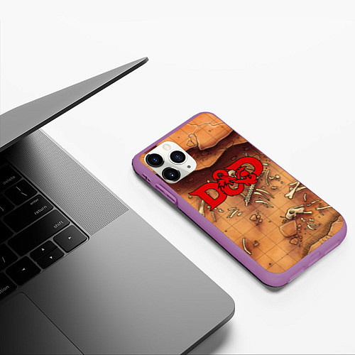 Чехол iPhone 11 Pro матовый Dungeons and Dragons D&D / 3D-Фиолетовый – фото 3