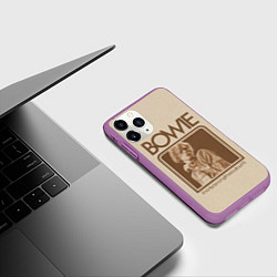 Чехол iPhone 11 Pro матовый Im Only Dancing - David Bowie, цвет: 3D-фиолетовый — фото 2