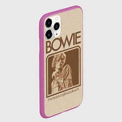 Чехол iPhone 11 Pro матовый Im Only Dancing - David Bowie, цвет: 3D-фиолетовый — фото 2