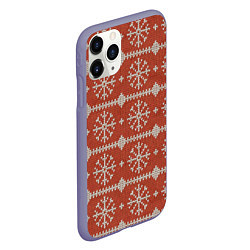 Чехол iPhone 11 Pro матовый Вязаный рисунок, цвет: 3D-серый — фото 2