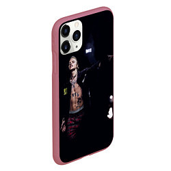 Чехол iPhone 11 Pro матовый Фараон на концерте, цвет: 3D-малиновый — фото 2