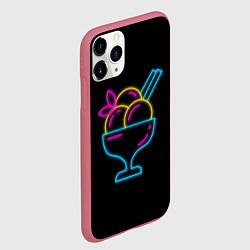 Чехол iPhone 11 Pro матовый Неоновый коктейль, цвет: 3D-малиновый — фото 2