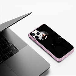 Чехол iPhone 11 Pro матовый Dead Inside vector, цвет: 3D-розовый — фото 2