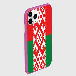 Чехол iPhone 11 Pro матовый Белоруссия, цвет: 3D-фиолетовый — фото 2