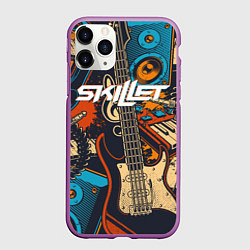 Чехол iPhone 11 Pro матовый Skillet Скиллет Z, цвет: 3D-фиолетовый
