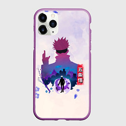 Чехол iPhone 11 Pro матовый Годжо Сатору Магическая битва, цвет: 3D-фиолетовый