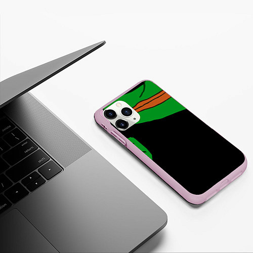 Чехол iPhone 11 Pro матовый Pepe stop / 3D-Розовый – фото 3