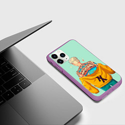 Чехол iPhone 11 Pro матовый МГК, цвет: 3D-фиолетовый — фото 2