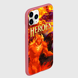 Чехол iPhone 11 Pro матовый HoM Огненный, цвет: 3D-малиновый — фото 2