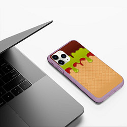 Чехол iPhone 11 Pro матовый Мороженое Ice Scream Z, цвет: 3D-сиреневый — фото 2