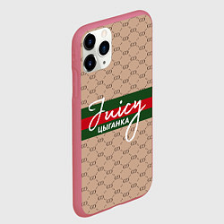 Чехол iPhone 11 Pro матовый Juicy цыганка Gucci, цвет: 3D-малиновый — фото 2