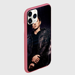 Чехол iPhone 11 Pro матовый Eminem Black, цвет: 3D-малиновый — фото 2