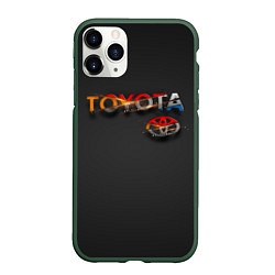 Чехол iPhone 11 Pro матовый TOYOTA SHARDS, цвет: 3D-темно-зеленый