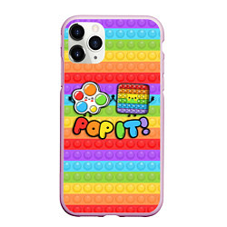 Чехол iPhone 11 Pro матовый POP IT - SIMPLE DIMPL, цвет: 3D-розовый
