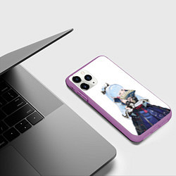 Чехол iPhone 11 Pro матовый КАМИСАТО АЯКА КРИО, цвет: 3D-фиолетовый — фото 2