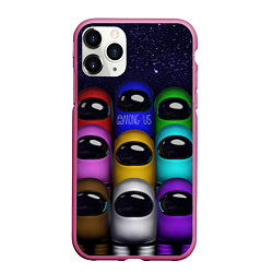 Чехол iPhone 11 Pro матовый Among Us Амонг Ас Z, цвет: 3D-малиновый