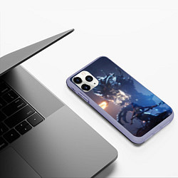 Чехол iPhone 11 Pro матовый Kena battle, цвет: 3D-светло-сиреневый — фото 2