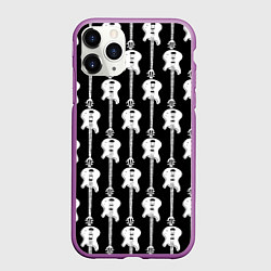 Чехол iPhone 11 Pro матовый GUITAR ELECTRIC, цвет: 3D-фиолетовый