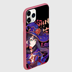 Чехол iPhone 11 Pro матовый Мона, Genshin Impact, цвет: 3D-малиновый — фото 2