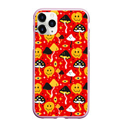 Чехол iPhone 11 Pro матовый Галюцинации, цвет: 3D-розовый