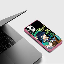 Чехол iPhone 11 Pro матовый Венти, Genshin Impact, цвет: 3D-малиновый — фото 2