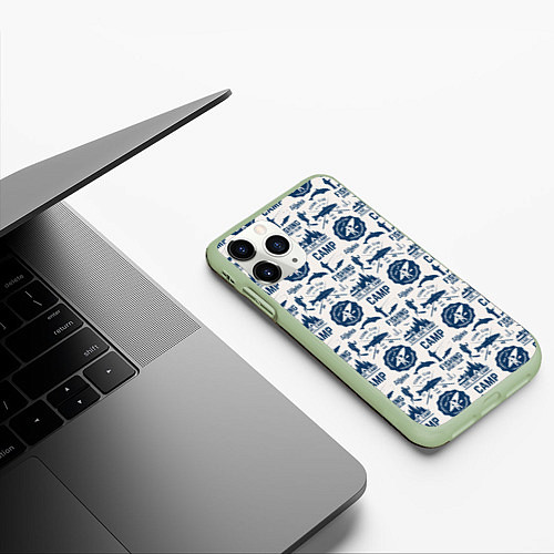 Чехол iPhone 11 Pro матовый Fishing Club / 3D-Салатовый – фото 3