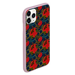 Чехол iPhone 11 Pro матовый Карпы, цвет: 3D-розовый — фото 2