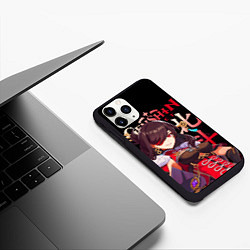 Чехол iPhone 11 Pro матовый Бэй Доу Genshin Impact, цвет: 3D-черный — фото 2