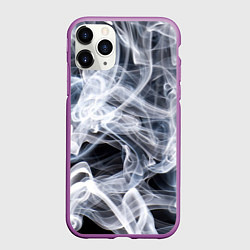 Чехол iPhone 11 Pro матовый Графика дыма, цвет: 3D-фиолетовый
