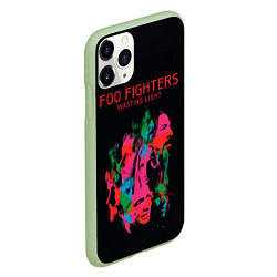 Чехол iPhone 11 Pro матовый Wasting Light - Foo Fighters, цвет: 3D-салатовый — фото 2