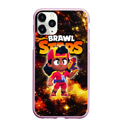 Чехол iPhone 11 Pro матовый Мэг Meg, Brawl Stars, цвет: 3D-розовый