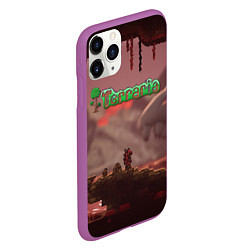 Чехол iPhone 11 Pro матовый Terraria Тэррария, цвет: 3D-фиолетовый — фото 2