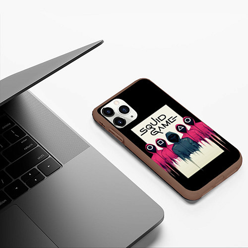 Чехол iPhone 11 Pro матовый Squid Game: Отряд стражей / 3D-Коричневый – фото 3